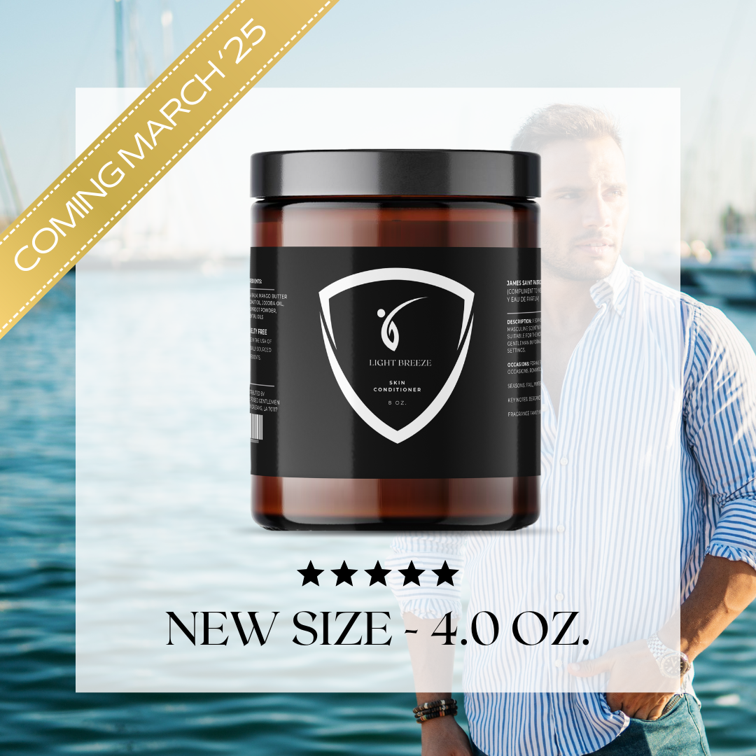 Light Breeze Men's Cologne Balm - Citrus Summer Body Moisturizer