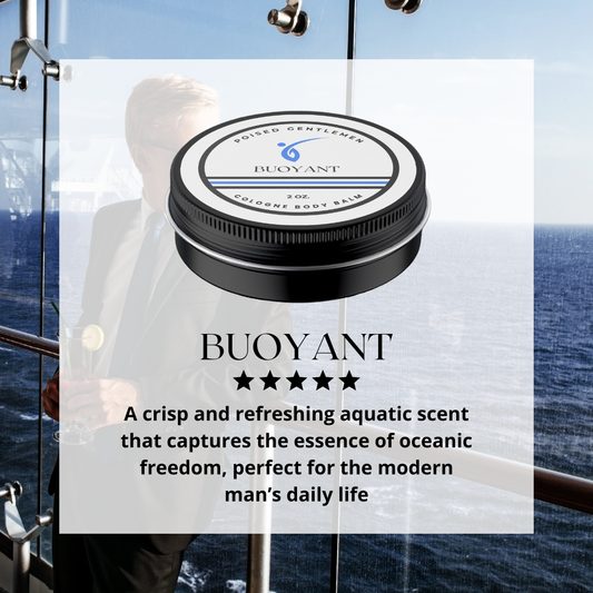 Buoyant Men's Cologne Balm - Aquatic Marine Fragrance Body Moisturizer