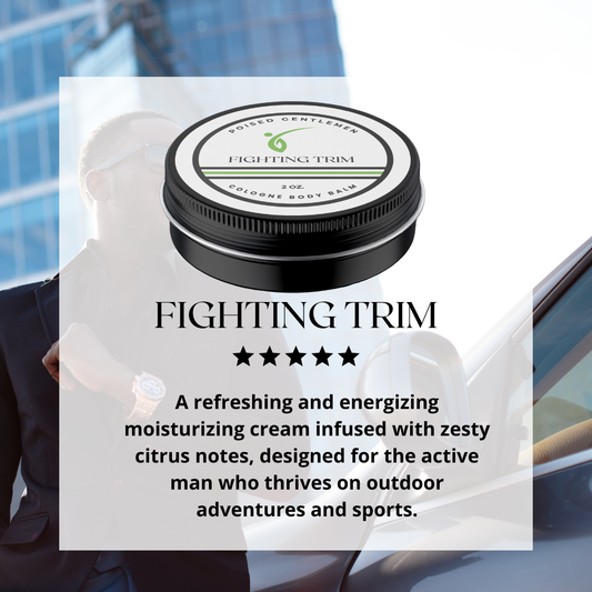 Fighting Trim Men's Cologne Balm - Athletic Citrus Aromatic Body Moisturizer
