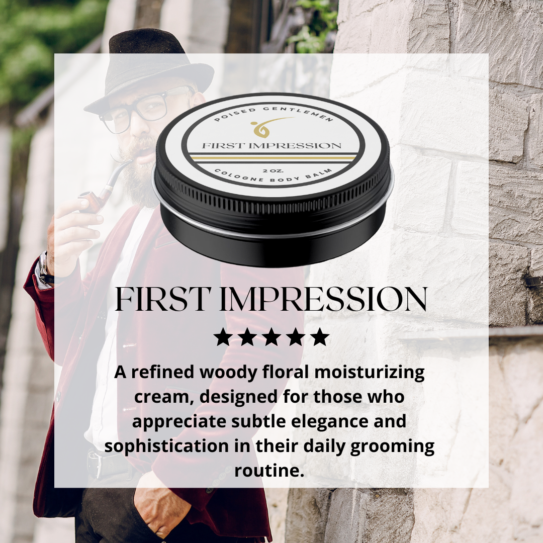 First Impression Men's Cologne Balm - Professional Woody Floral Fragrance