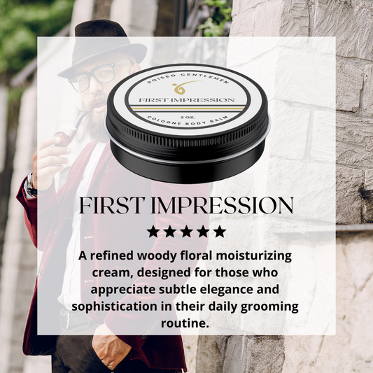 First Impression Men's Cologne Balm - Professional Woody Floral Fragrance