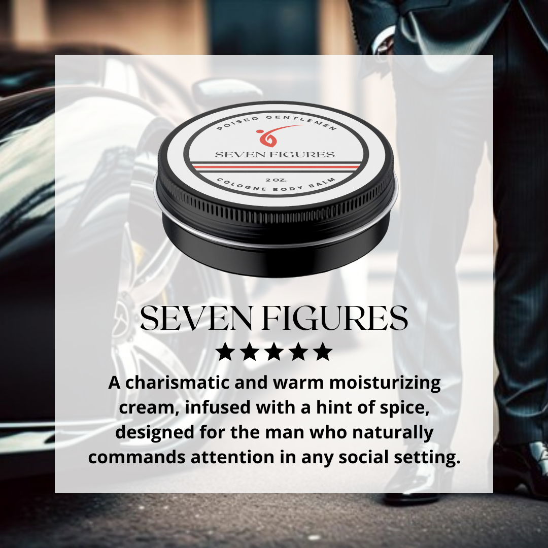 Seven Figures Men's Cologne Balm - Charismatic Woody Spicy Nightlife Fragrance