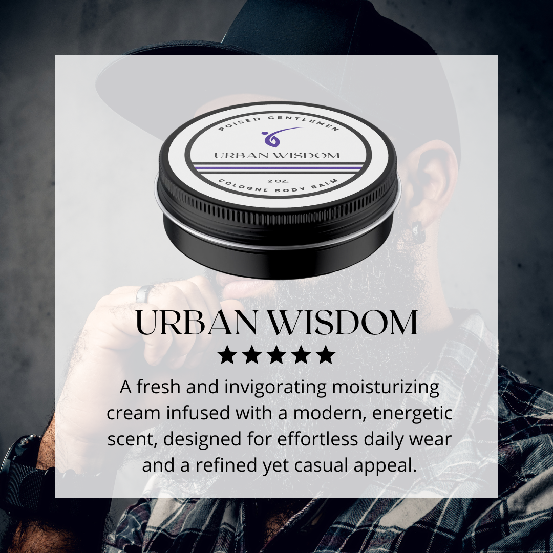 Urban Wisdom Men's Cologne Balm - Modern Aromatic Daily Fragrance