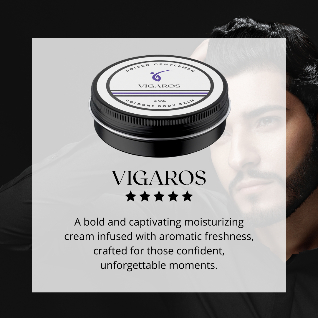 Vigaros Men's Cologne Balm - Bold Aromatic Evening Fragrance